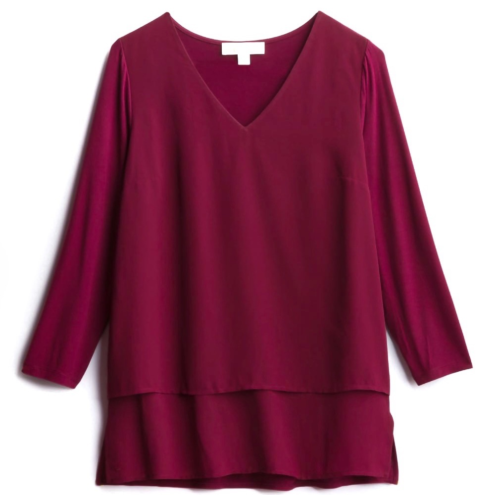 MICHAEL MICHAEL KORS
Burgundy Sariyah Mix Material Blouse